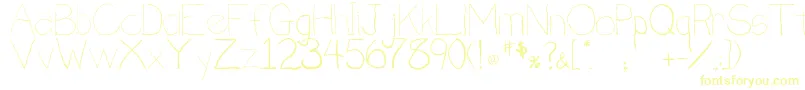 Penmanship.B Font – Yellow Fonts on White Background