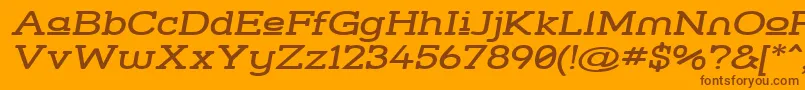 Strsluwi Font – Brown Fonts on Orange Background