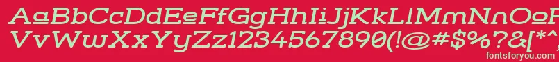 フォントStrsluwi – 赤い背景に緑の文字