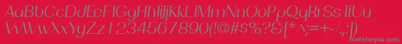 PassionsanspdafBookitalic-Schriftart – Graue Schriften auf rotem Hintergrund