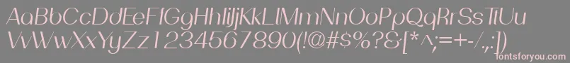 PassionsanspdafBookitalic-Schriftart – Rosa Schriften auf grauem Hintergrund