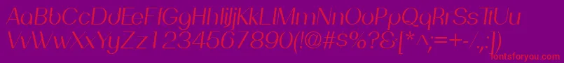 PassionsanspdafBookitalic Font – Red Fonts on Purple Background