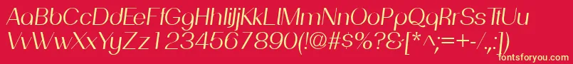 PassionsanspdafBookitalic Font – Yellow Fonts on Red Background