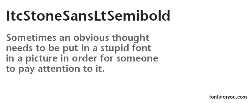 Review of the ItcStoneSansLtSemibold Font