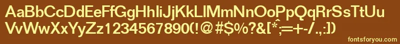 FoldermeddbBold Font – Yellow Fonts on Brown Background