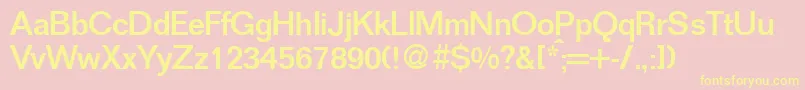FoldermeddbBold Font – Yellow Fonts on Pink Background