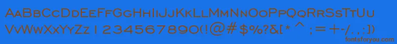 EngraversGothicBt Font – Brown Fonts on Blue Background