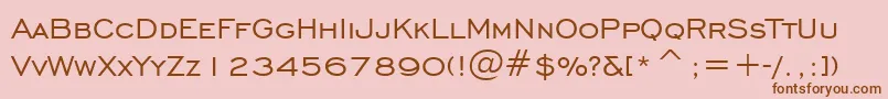 EngraversGothicBt Font – Brown Fonts on Pink Background
