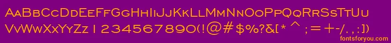 EngraversGothicBt Font – Orange Fonts on Purple Background