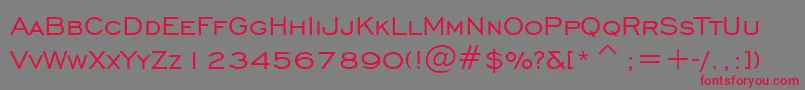 EngraversGothicBt-Schriftart – Rote Schriften auf grauem Hintergrund