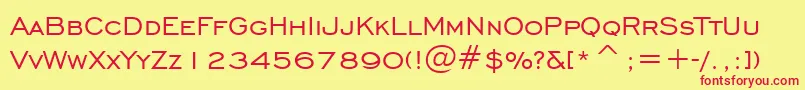 EngraversGothicBt Font – Red Fonts on Yellow Background