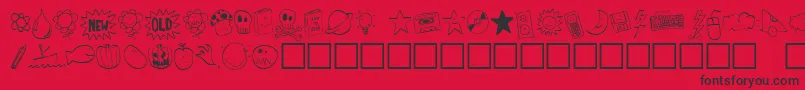 TombatsOne Font – Black Fonts on Red Background
