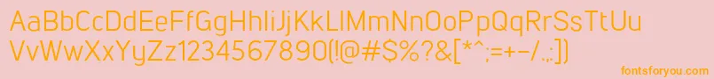 LintelRegular Font – Orange Fonts on Pink Background