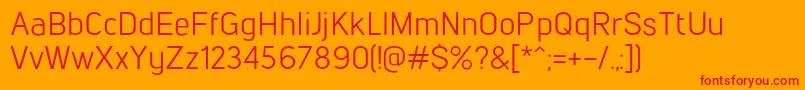 フォントLintelRegular – オレンジの背景に赤い文字