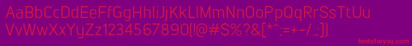 LintelRegular Font – Red Fonts on Purple Background