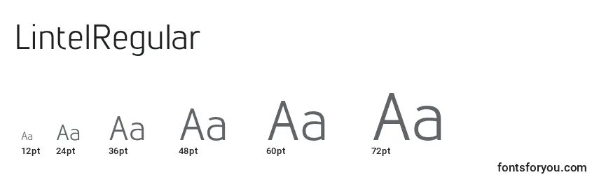 LintelRegular Font Sizes