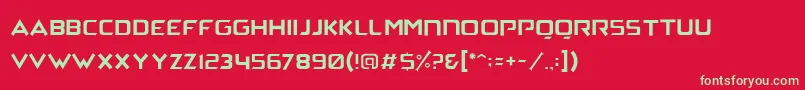 ArchenaPersonalUse Font – Green Fonts on Red Background