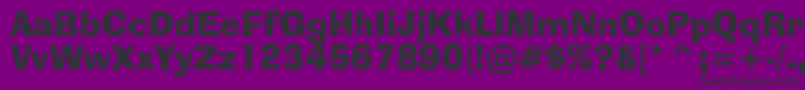 フォントAdLibBt – 紫の背景に黒い文字