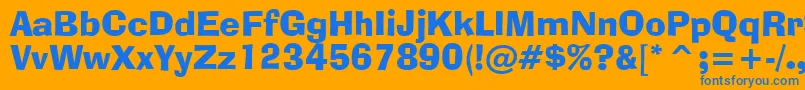 AdLibBt Font – Blue Fonts on Orange Background