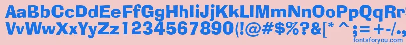 AdLibBt Font – Blue Fonts on Pink Background