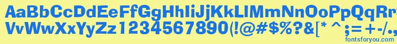 AdLibBt Font – Blue Fonts on Yellow Background