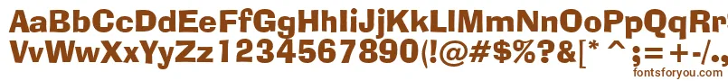 AdLibBt-fontti – ruskeat fontit valkoisella taustalla