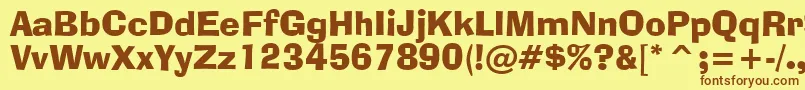 AdLibBt Font – Brown Fonts on Yellow Background