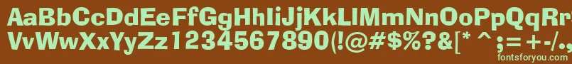 AdLibBt Font – Green Fonts on Brown Background
