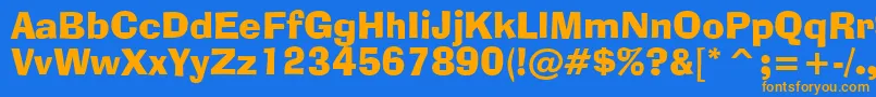 AdLibBt Font – Orange Fonts on Blue Background