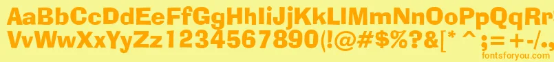 AdLibBt Font – Orange Fonts on Yellow Background
