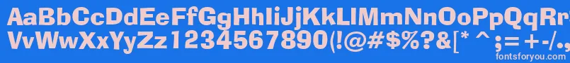 フォントAdLibBt – ピンクの文字、青い背景