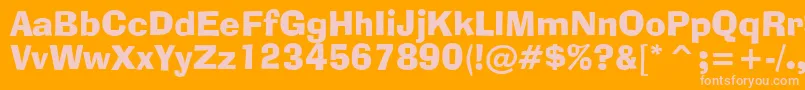 AdLibBt Font – Pink Fonts on Orange Background