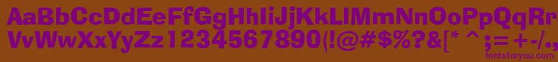 AdLibBt Font – Purple Fonts on Brown Background