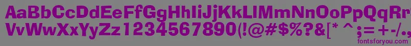 Шрифт AdLibBt – фиолетовые шрифты на сером фоне