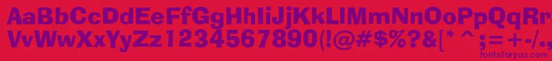 AdLibBt Font – Purple Fonts on Red Background