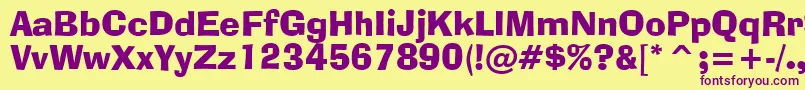 AdLibBt Font – Purple Fonts on Yellow Background