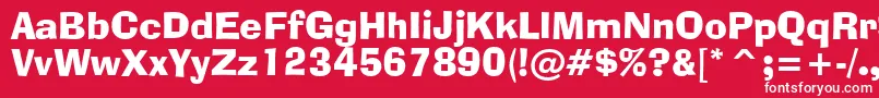 AdLibBt Font – White Fonts on Red Background