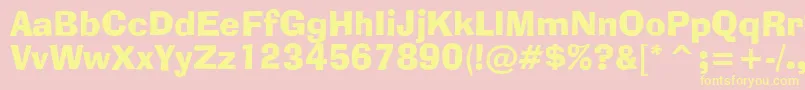 AdLibBt Font – Yellow Fonts on Pink Background