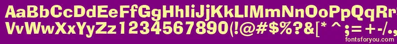 AdLibBt Font – Yellow Fonts on Purple Background