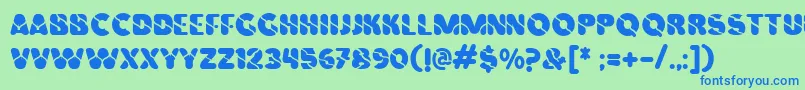 Vinilo Font – Blue Fonts on Green Background