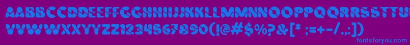 Vinilo Font – Blue Fonts on Purple Background