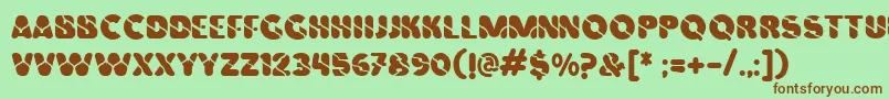 Vinilo Font – Brown Fonts on Green Background