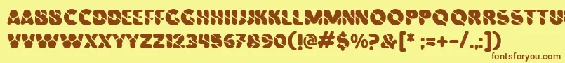 Vinilo Font – Brown Fonts on Yellow Background