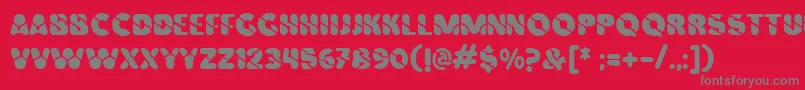 Vinilo Font – Gray Fonts on Red Background