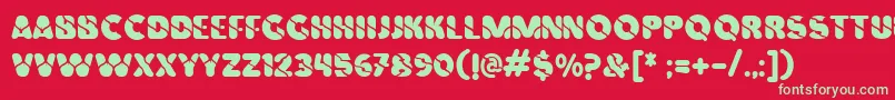 Vinilo Font – Green Fonts on Red Background