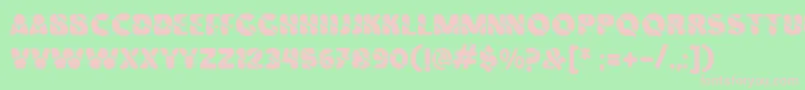 Vinilo Font – Pink Fonts on Green Background