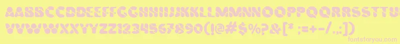 Vinilo Font – Pink Fonts on Yellow Background