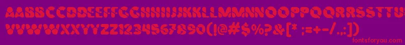 Vinilo Font – Red Fonts on Purple Background