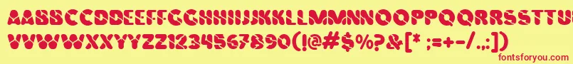 Vinilo Font – Red Fonts on Yellow Background