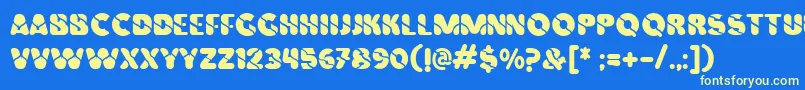 Vinilo Font – Yellow Fonts on Blue Background